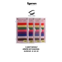 4'lü Renkli Kirpik Seti