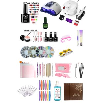 Profesyonel Salon Kalıcı Oje Protez Tırnak Süsleme Full Set