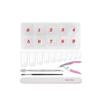 Fransız Protez Tips Şeffaf+makas+tırnak Eti Itici + 100/180 Törpü+jel Fırça 500 Adet