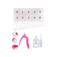 Nail Master 500lü Şeffaf Yarım Ay Set Tips Tırnak + Tips Makası + Tips Yapıştırıcısı 10gr